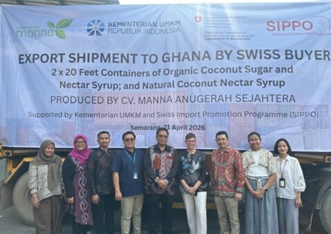 Export Launch of Organic Coconut Sugar from Indonesia to Ghana by Swiss Buyer
